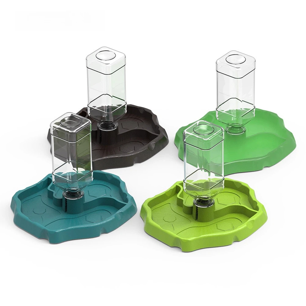 Water Dish Reptile - Neuer abnehmbarer Reptilienfutterspender, leicht zu reinigen,